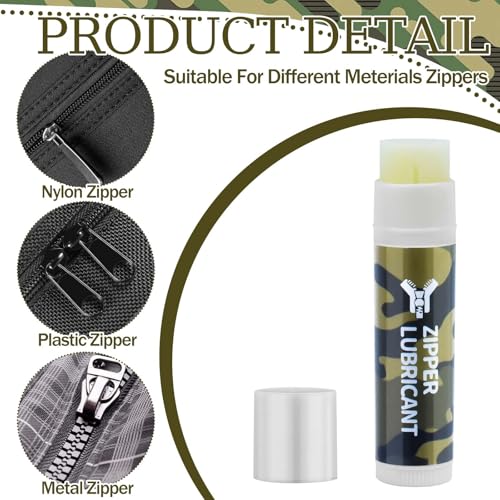 Portable Zipper Wax Lubricant Sticks - 3pcs for Hunting Gear