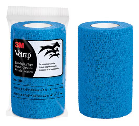 Self-Adherent Bandaging Tape - 4 Inch x 5 Yard - Blue Roll
