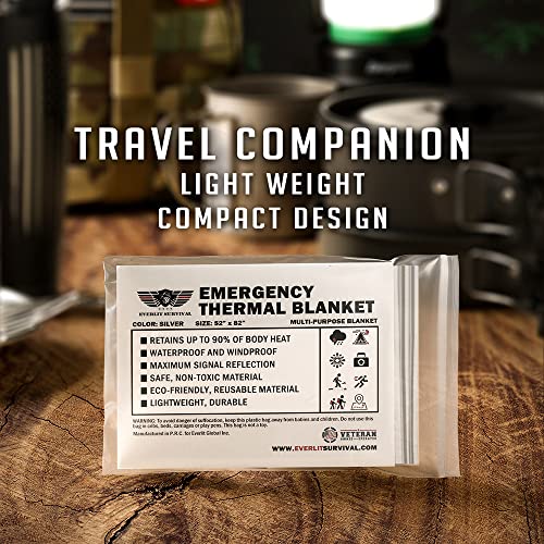 Emergency Mylar Thermal Blankets - 4 Pack Survival Kit