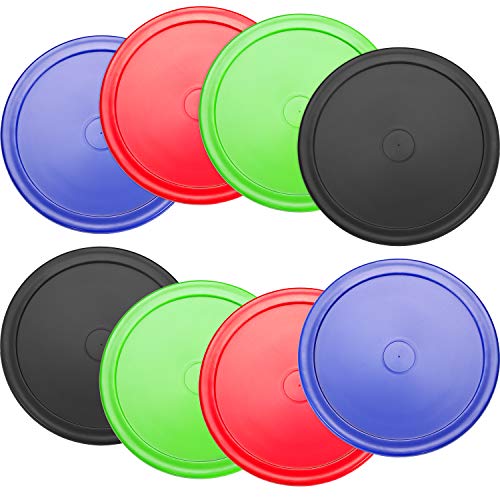 Replacement Air Hockey Pucks - 8 Pack, 2.5 Inch, Multicolor