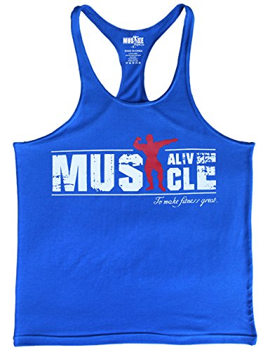 Men's Bodybuilding Cotton Racerback Tank Top - Stringer Style