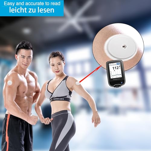 Freestyle Libre 2 Sensor Covers - 20 Pack, Waterproof Adhesive Patches for Libre 2, Blue