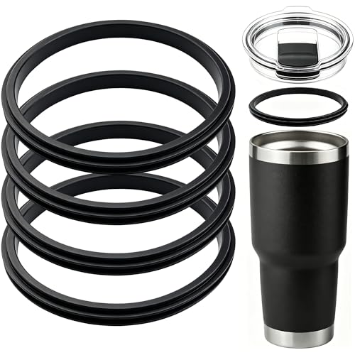 Leakproof Rubber Seal Ring for Yeti Tumbler 30oz - 4pcs Black