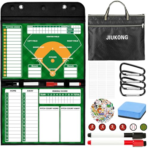 Magnetic Baseball Lineup Board with 60 Magnets - Dugout Organizer
