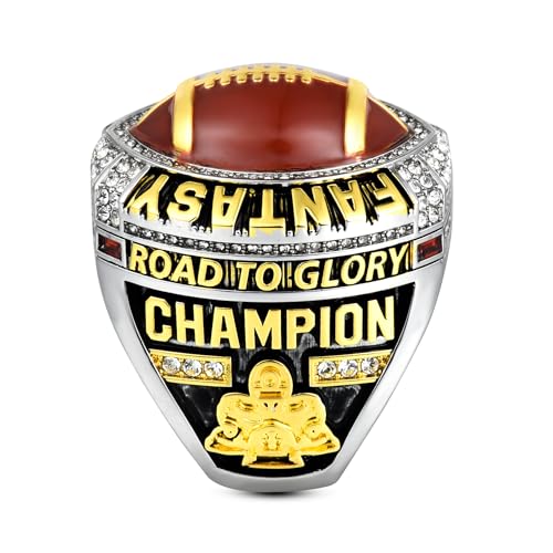 Fantasy Football Championship Ring - Gold & Silver Dual Plated - 13