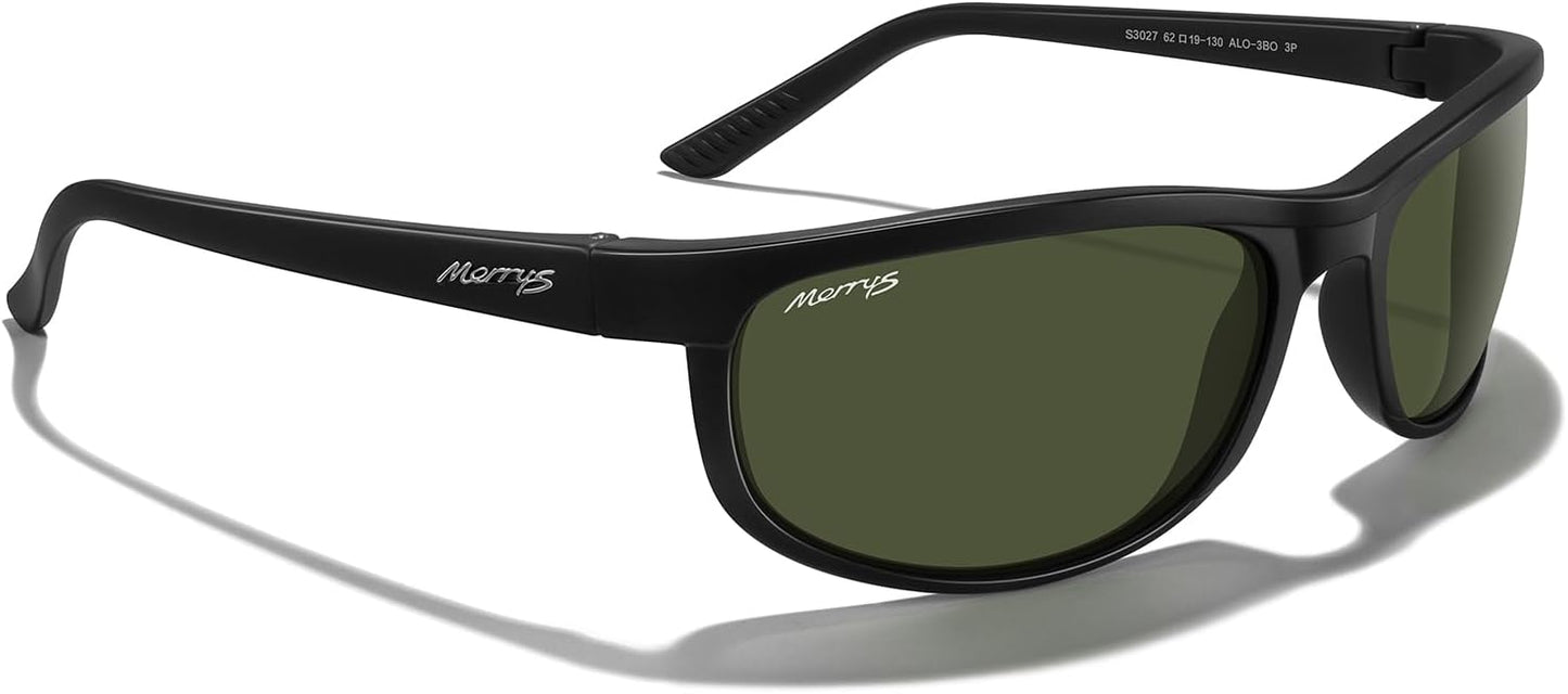MERRY'S Polarized Wrap Around Sunglasses - UV400 Protection for Men & Women | Ideal for Driving, Fishing, Cycling, Running