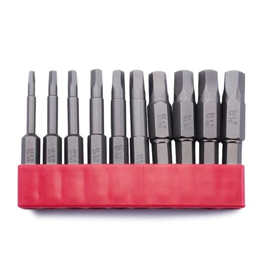 SeonFook 10pcs Magnetic Pentagonal Drive Bit 5 Sided Pentagon Head Screwdriver Bits Set 1/4 Inch Hex Shank 2.15-7.35mm Security Screw Driver Drill Bit Power Tool (2 Inch Length)