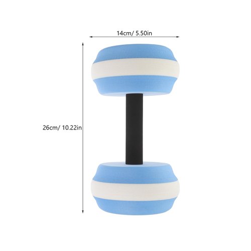 LIOOBO Aquatic Exercise Dumbells: Water Dumbbells Set, Water Exercise Foam Dumbbells, Water Fitness Dumbell for Pool Use Blue 1 Pair