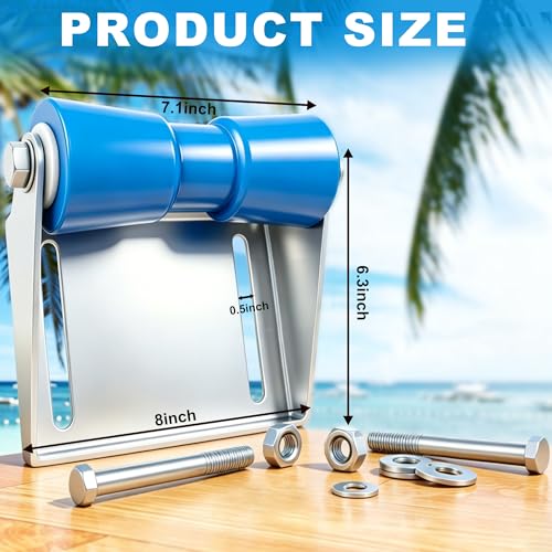 8 Inch Boat Trailer Rollers with Brackets - Durable Keel Support | XIANGZI