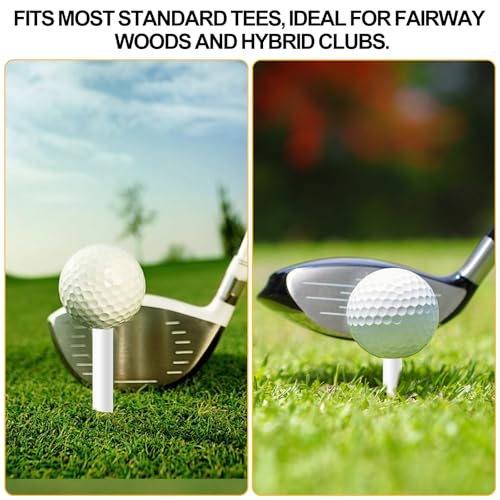 Durable Rubber Golf Tees - 8 Pack Mixed Sizes for Practice