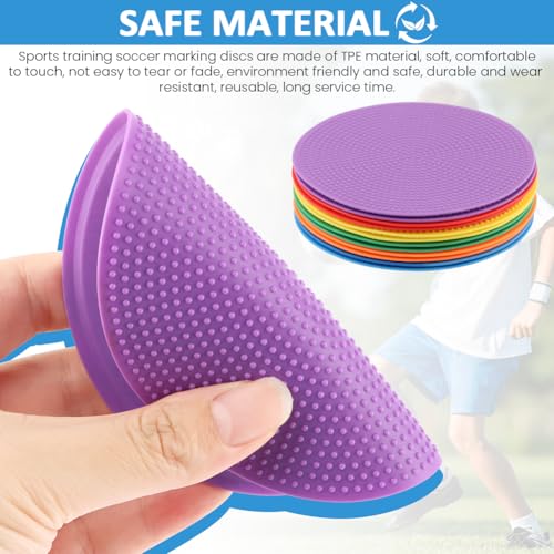 12-Pack Non-Slip Spot Markers - Colorful Training Discs for Agility