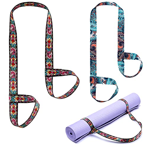 Yoga Mat Strap Carrier - Adjustable & Thick 2-Pack