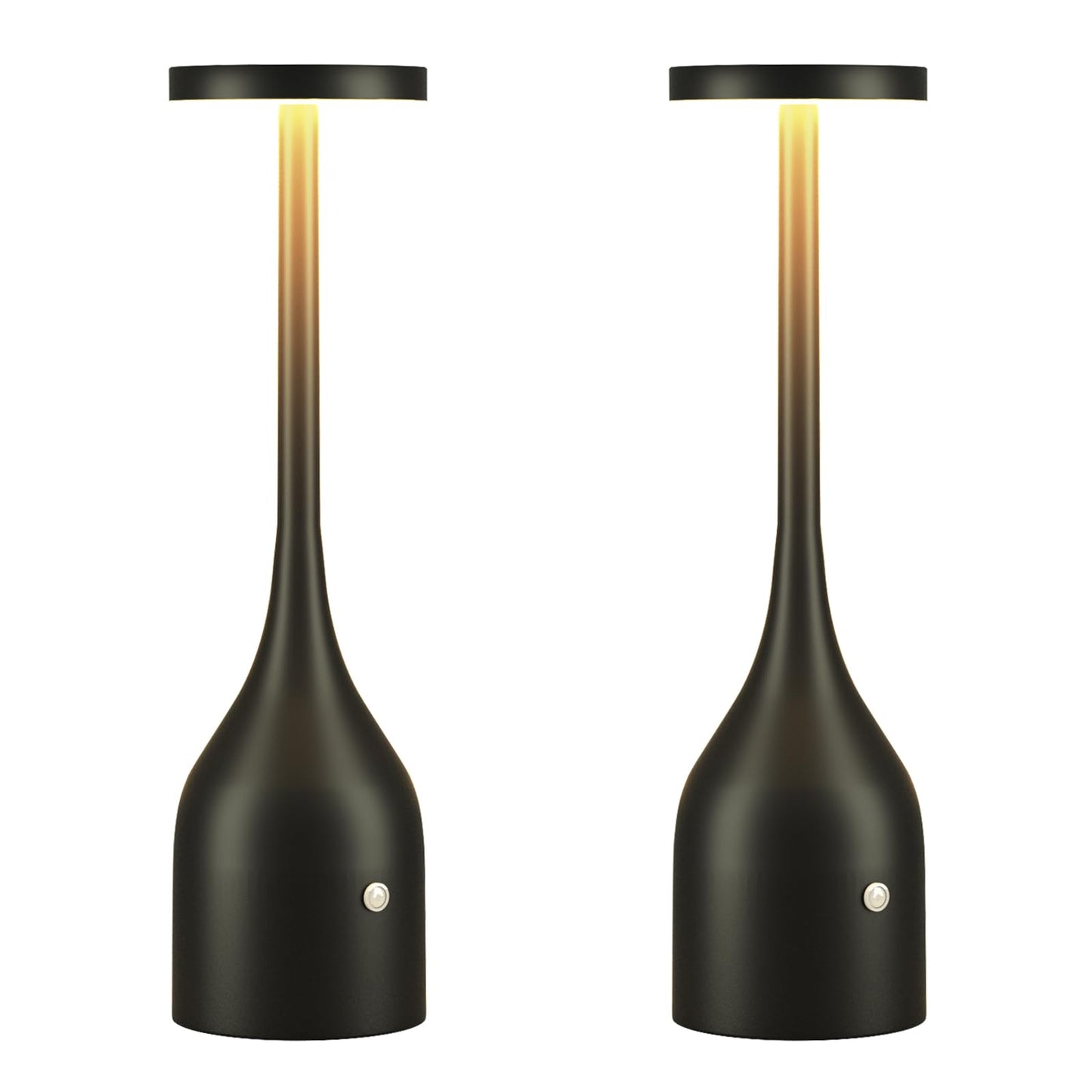 Cordless Table Lamps Set of 2,Small Rechargeable Lamps Battery Operated Lamp Waterproof for Outdoor Patio,Home Dinner,Restaurant Dining,Bar,Portable Wireless Led Table Light 3 Way & Stepless Dimmable