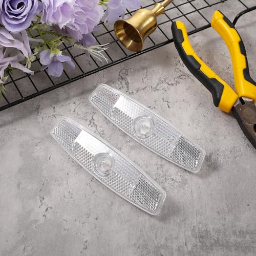 2 Pcs Portable Bicycle Wheel Reflectors - 4.49 x 1.08 x 0.53"