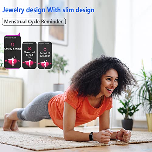 Slim Fitness Tracker with Blood Oxygen & Heart Rate - Black