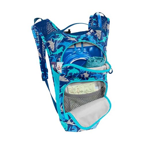 CamelBak Mini M.U.L.E. Kids Hydration Backpack for Hiking and Biking - 50oz, Sharks