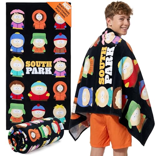 South Park Beach Towel for Adults Teens Soft Absorbent Quick Dry Pool