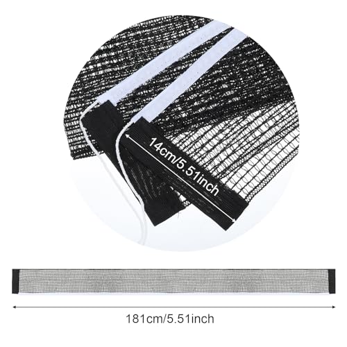 Pingpong Table Tennis Net - Black Replacement for Indoor & Outdoor Use (71.26" x 5.51")