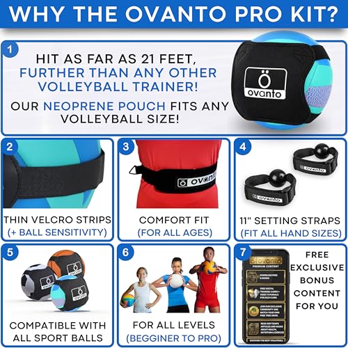 OVANTO VT Pro Volleyball Training Kit - Rebounder, Adjustable Waistband & Gift Set