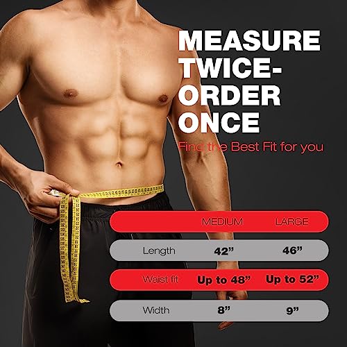 Waist Trimmer & Trainer Belt - Adjustable Fit - Red Medium