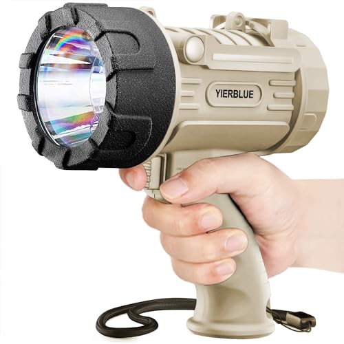 YIERBLUE Pearl Rechargeable LED Spotlight Flashlight, Waterproof, Impact-Resistant