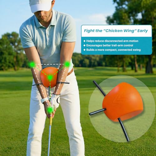 Golf Swing Trainer Connector for Posture & Arm Alignment - All Skill Levels