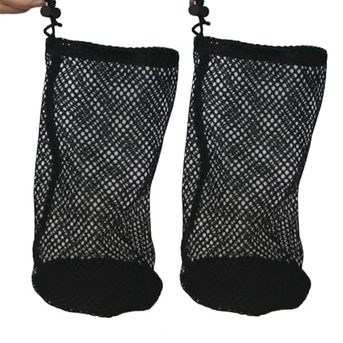 2-Pack Mesh Storage Bag for Golf Balls, Ping Pong, & Small Items - 5.9x11-inch