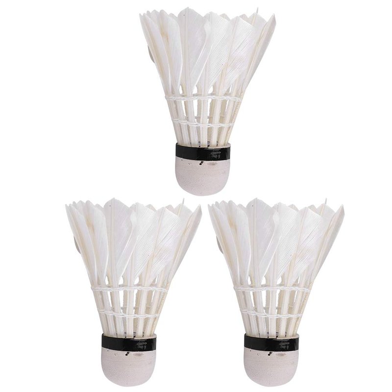 Badminton Balls, Durable Advanced Goose Feather Badminton Shuttlecock, Family for Practice Home Casual Playing