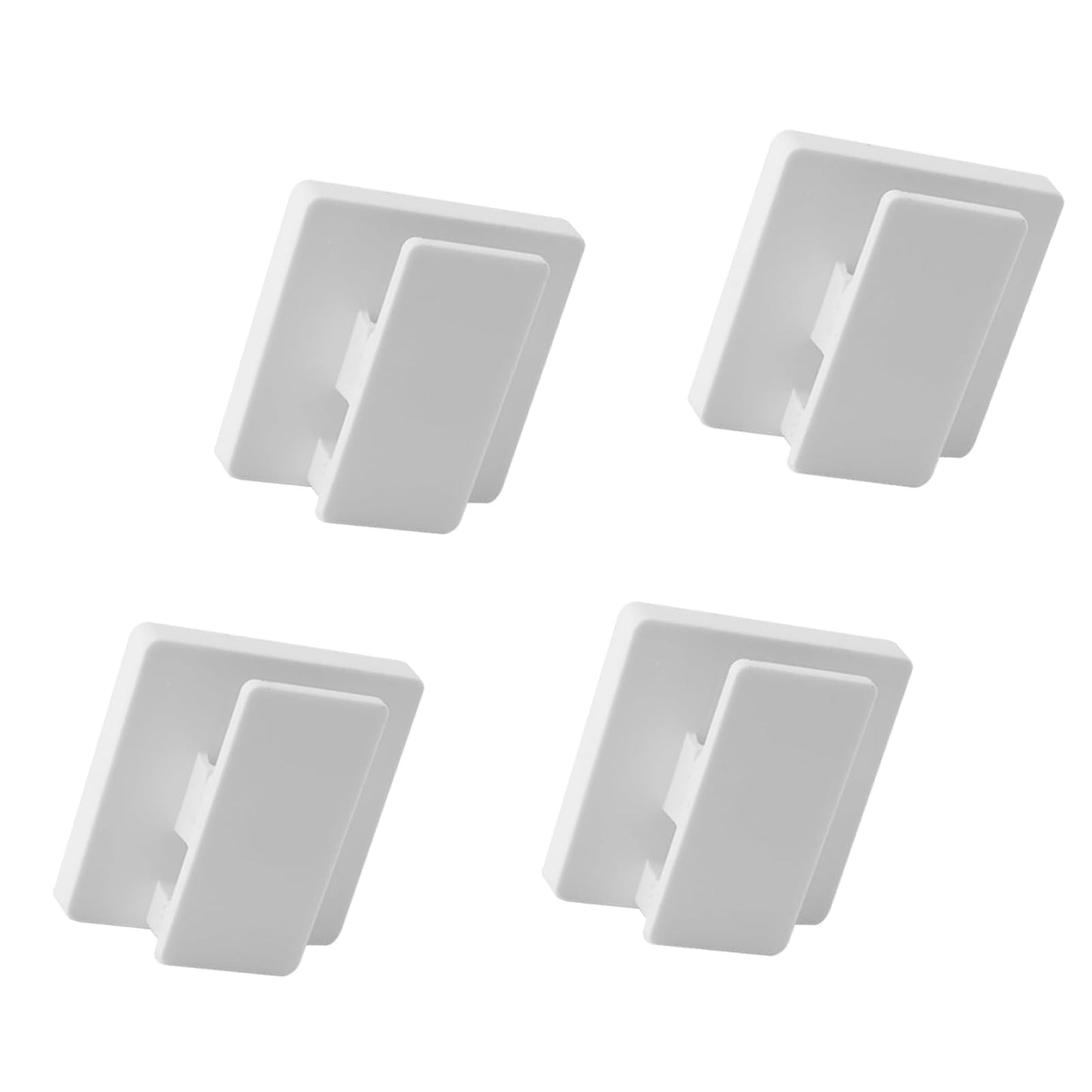 Klizdum Quilt Hangers for Wall Display, Tapestry Hangers, No Damage Adhesive Quilt Clips, Hooks for Hangings, Duty Plastic Wall Clips for Blankets, Rugs, and Tapestries (4 Pack, White)