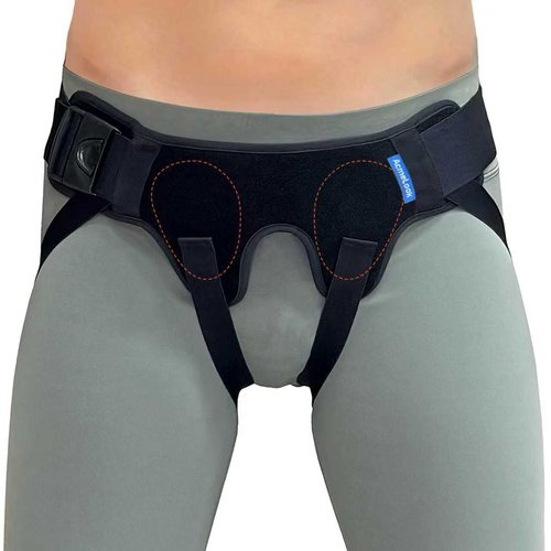 ACMELOOK Inguinal Hernia Belt for Men&Women with Quick-release Locking Buckle Adjustable Double-Sided Support with 2 Removable Pads, Breathable support Truss for Groin strain&Pain Relief (Medium)