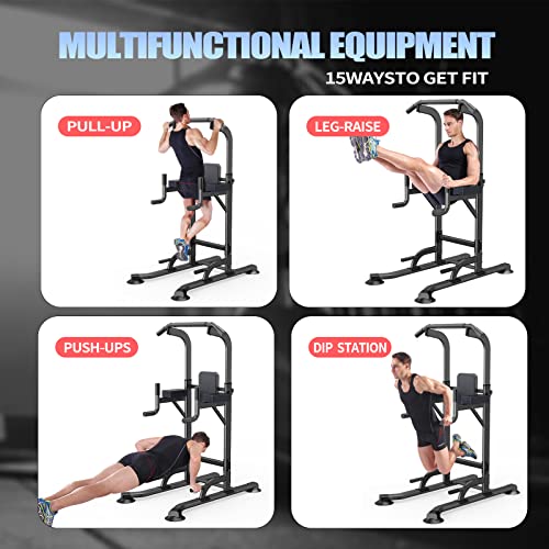Adjustable Height Power Tower - Multi-Function Workout Station - K