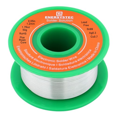 Lead Free Electronics Soldering Wire 1.2mm 50g, Rosin Flux Core Electrical Solder Wire Sn99 Ag0.3 Cu0.7 Electric Soldering Alloy Solder No Clean 0.05 Electronic Soldering