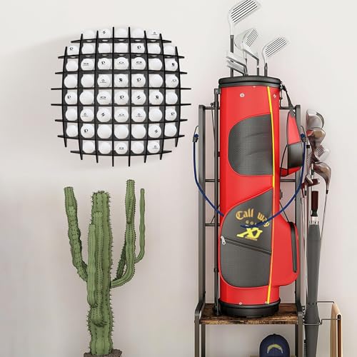 Montex Black Golf Ball Wall Mount Display Case - Stylish Collection Holder