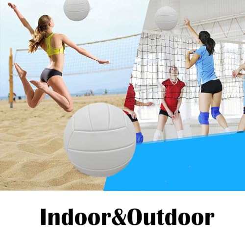 ABAJI Blue Official Size Volleyball with Pump Waterproof Anti-Explosion PVC Indoor Outdoor
