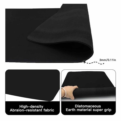 2-Pack Non-Slip Exercise Bike Mat for Peloton & Concept 2 Rower - Protects Hardwood Floors & Carpets - Gym Equipment Mat for Spin Bikes, Trainers, Home Workouts (11.8 inches x 23.6 inches)