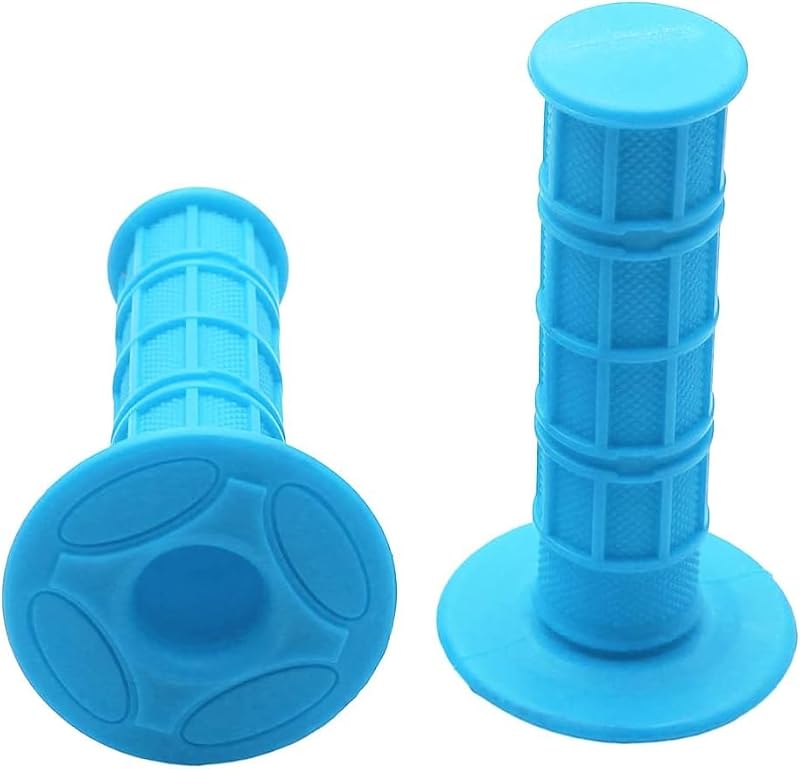 Blue Motorcycle Rubber Handlebar Grips 22mm 7/8" for Dirt Bikes ATV & Motocross