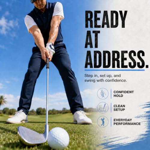 Goashpeaot Grey Midsize Premium All-Weather Golf Grips 13-Pack with Putter Grip & Regripping Kit
