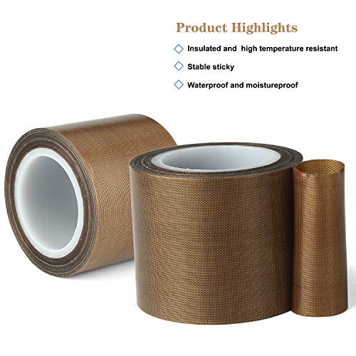 PTFE Teflon Tape for Vacuum Sealers - 1/2-Inch x 33 Feet Heat Resistant