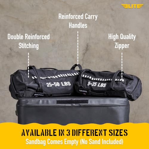Workout Sandbag for Core Muscle Training - Black / 25 to 50 lbs