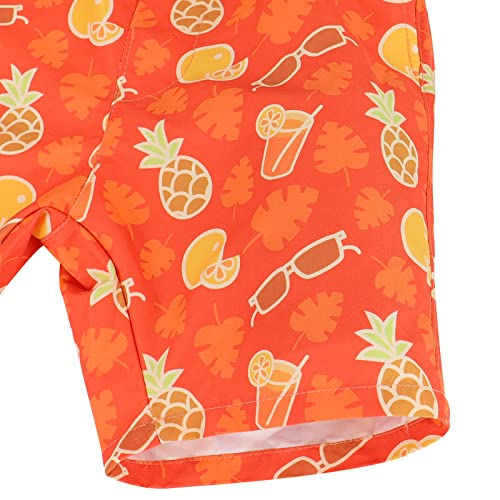 Boys' Quick Dry Beach Swim Trunks with Pockets - 3T Orange-Fruit