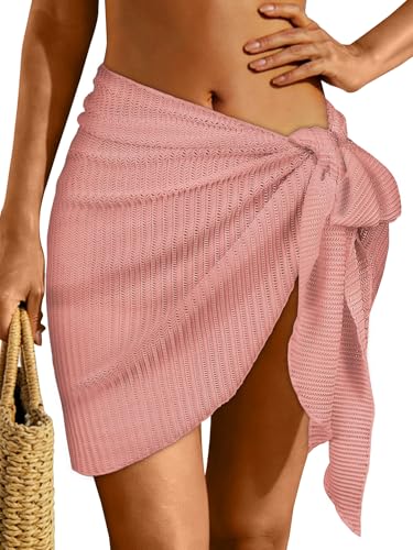 Pink Sarong Wrap for Women - Beach Bikini Swimsuit Coverup