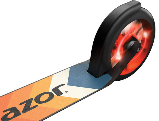 Razor A5 Lux Kick Scooter for Kids Ages 8+ - 8" Urethane Wheels, Aluminum Frame, Anodized Finish Featuring Bold Colors and Graphics, For Riders up to 220 lbs