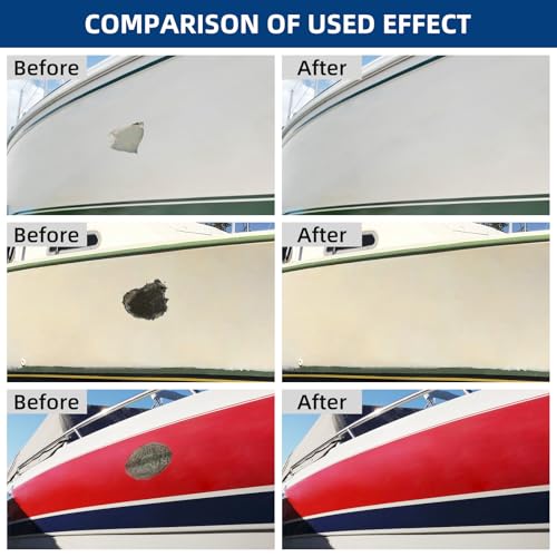 Marine Fiberglass Repair Kit for Boats - Gel Coat & Epoxy Filler