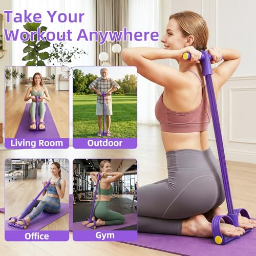 Enhanced Pedal Resistance Band with Handles for Full Body Workout