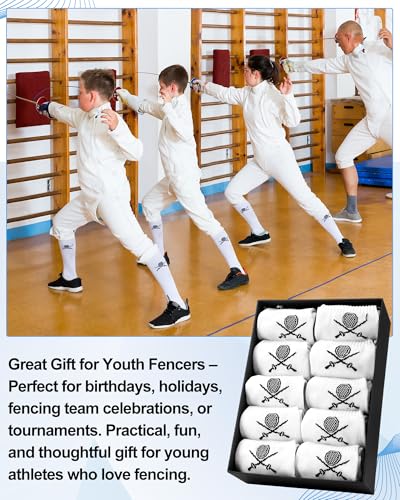 Knee High Fencing Socks for Youth - 5 Pairs Cotton Training Gear