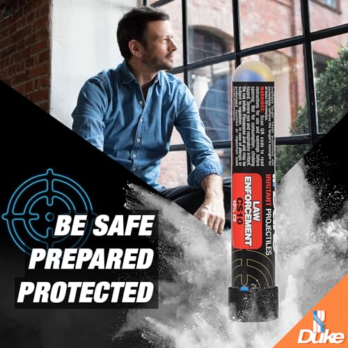 Duke LE CS10 Irritant Projectiles-Non Lethal Gun, 68 Caliber Pepper Balls for Self Defense, Non Lethal Self Defense Weapons, Compatible w/Pepper Ball Launchers for Home & Personal Protection- 7 Count