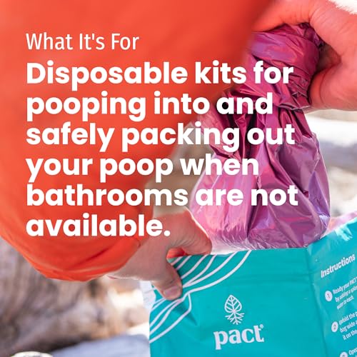 PACT Pack Out Kit 6-Pack: Camping Poop Kit with Wipes & Waste Bags