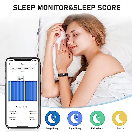 Fitness Tracker with Heart Rate, Blood Pressure & Sleep Monitor