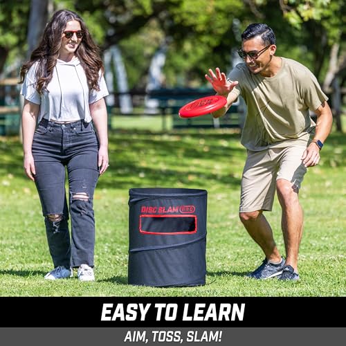 PRO Disc Slam Game for 4 Players - Portable Outdoor Lawn, Beach & Campsite Play