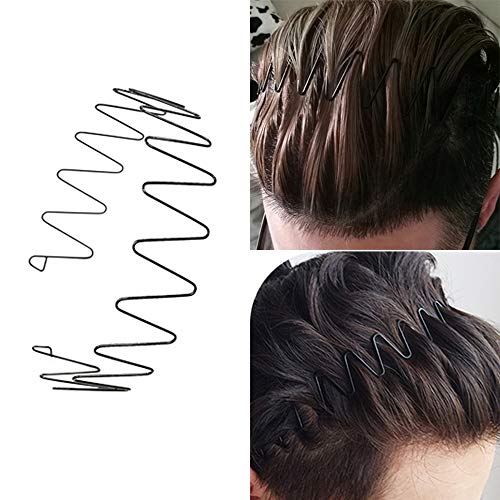 Flexible Metal Headband for Men - Zig Zag Spring Wave Design